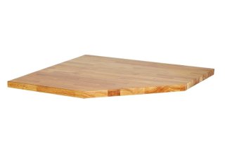 BULLRAM Expert plan de travail d’angle en hêtre massif en forme d’angle 750x750x30mm, BG75WT