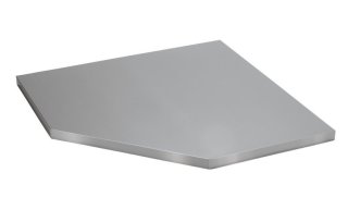 BULLRAM Expert plan de travail d’angle inox 750x750x30mm, BG75ST
