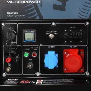Valkenpower DG60003A dieselgenerator 5 kW, 230v-400V