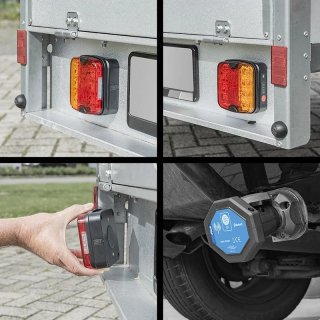 ProPlus wireless LED trailer lighting set with magnets and 7-pin Bluetooth connection