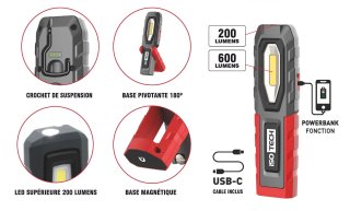 ISOTECH IEQ4101 LED looplamp 600 lumen met draaibare voet