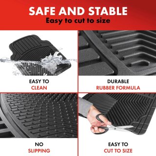 Jeu de tapis en caoutchouc universels Walser Priscus 4 pièces