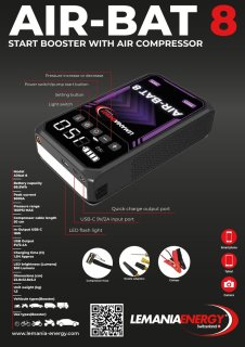 Lemania AIR-BAT 8 2-in-1 Booster and Compressor 3000A