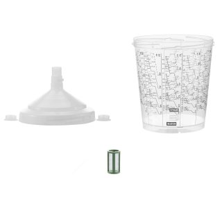 Système de godets SATA RPS 0,6 l avec filtre à insertion 200 µm (50 pièces)