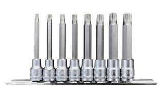 Deltach 3/8" multi-spline socket bit set long 8-piece