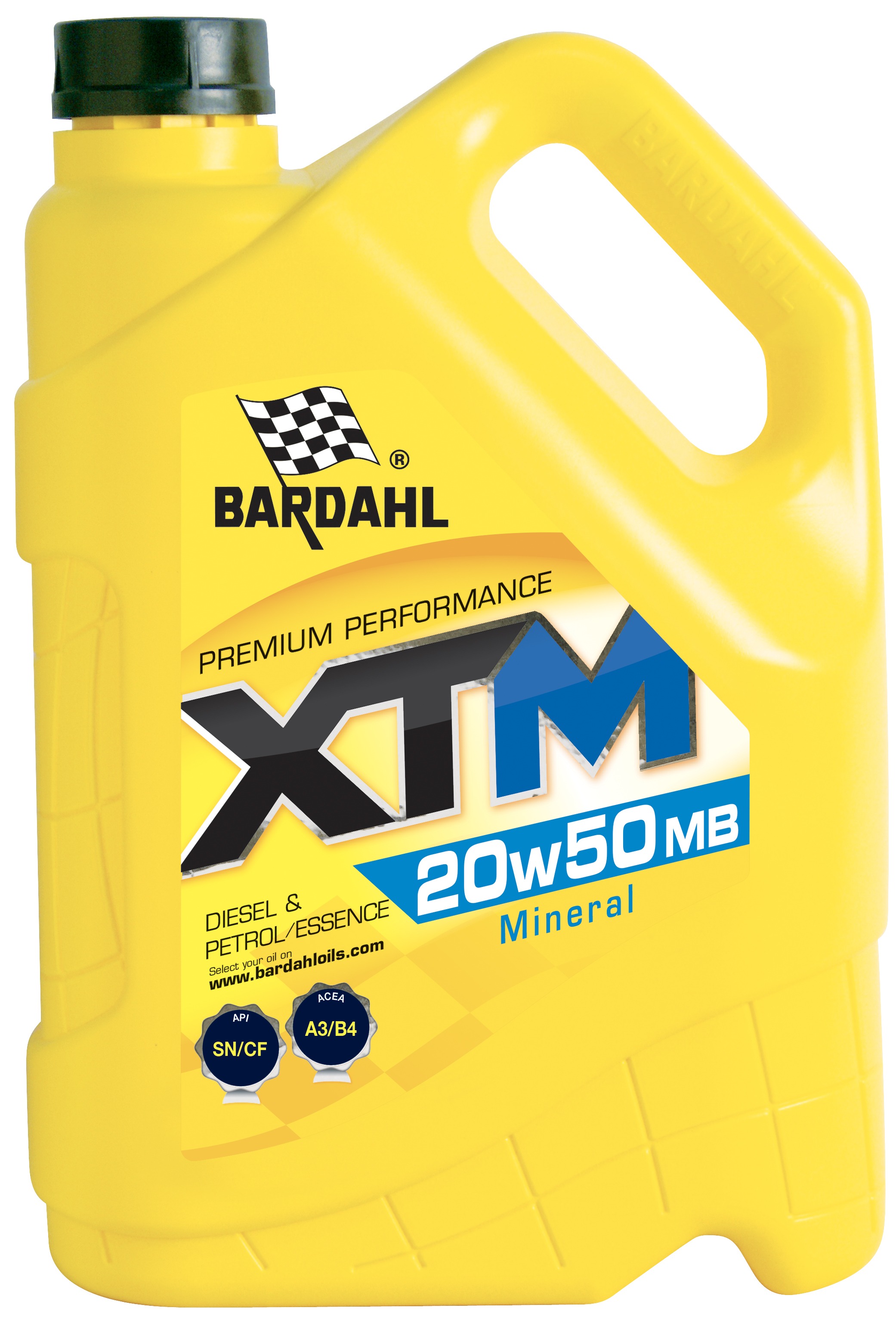 BAR35703-Bardahl 20W50 XTM MB Minerale Motorolie, 5L