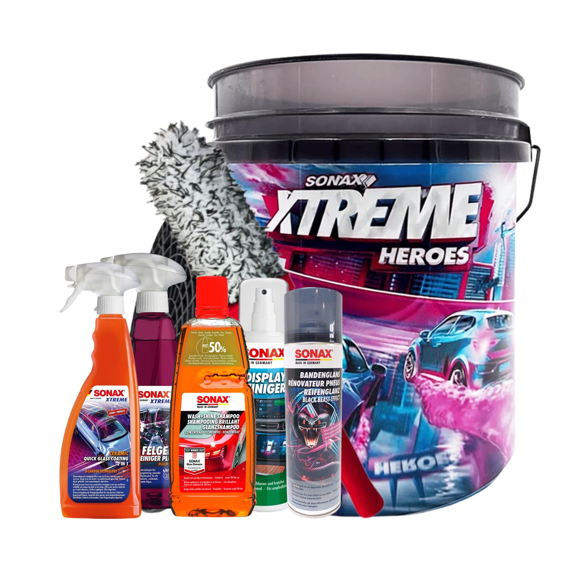 SONAX BUCKET2026-SONAX  XTREME HEROES CAR CARE PRODUCT MET EMMER, 7DLG