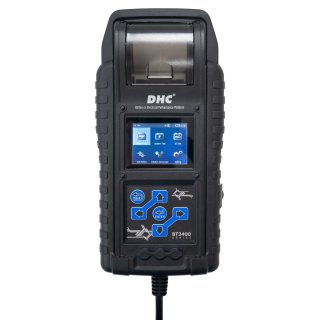 DHC BT2400 digitale batterijtester met LCD-scherm en printer, 25-3000 CCA, 6-24V