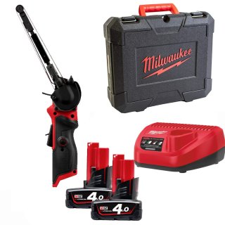 Milwaukee M12 FBFL13-402B Fuel accu bandvijl 13 mm met 2x 4,0 Ah accu's