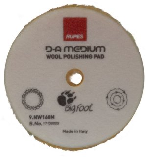 RUPES D-A Medium wool polishing pad yellow Ø160mm