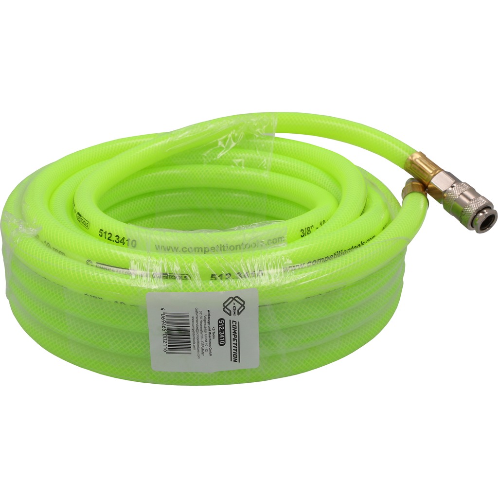KS-TOOLS compressed air hose fluo green Ø 10mm, 10m long
