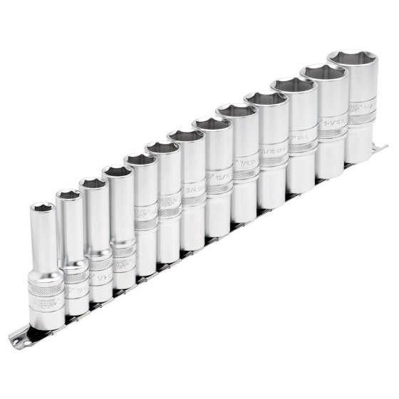 DRAPER 1/2" lange Engelse doppenset 13-delig