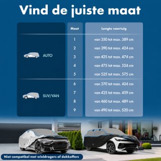WALSER Comfort housse de protection anti-grêle voiture taille 2 (390-424 cm)