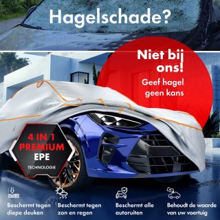 WALSER housse anti-grêle Premium EPE 4-en-1 bâche voiture taille 9, XL SUV(490-520 cm)