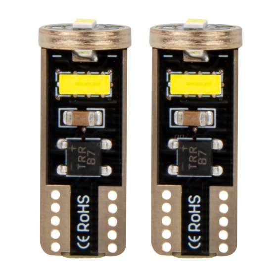 AMiO lampe LED Canbus W5W T10, blanc, 5500K 12/24V (2 pièces)