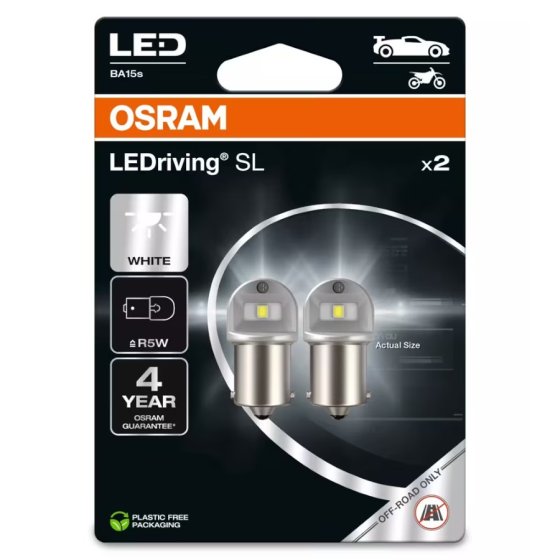 OSRAM LEDriving SL R5W BA15s 12V lampe LED 6000K blanc 2 pièces