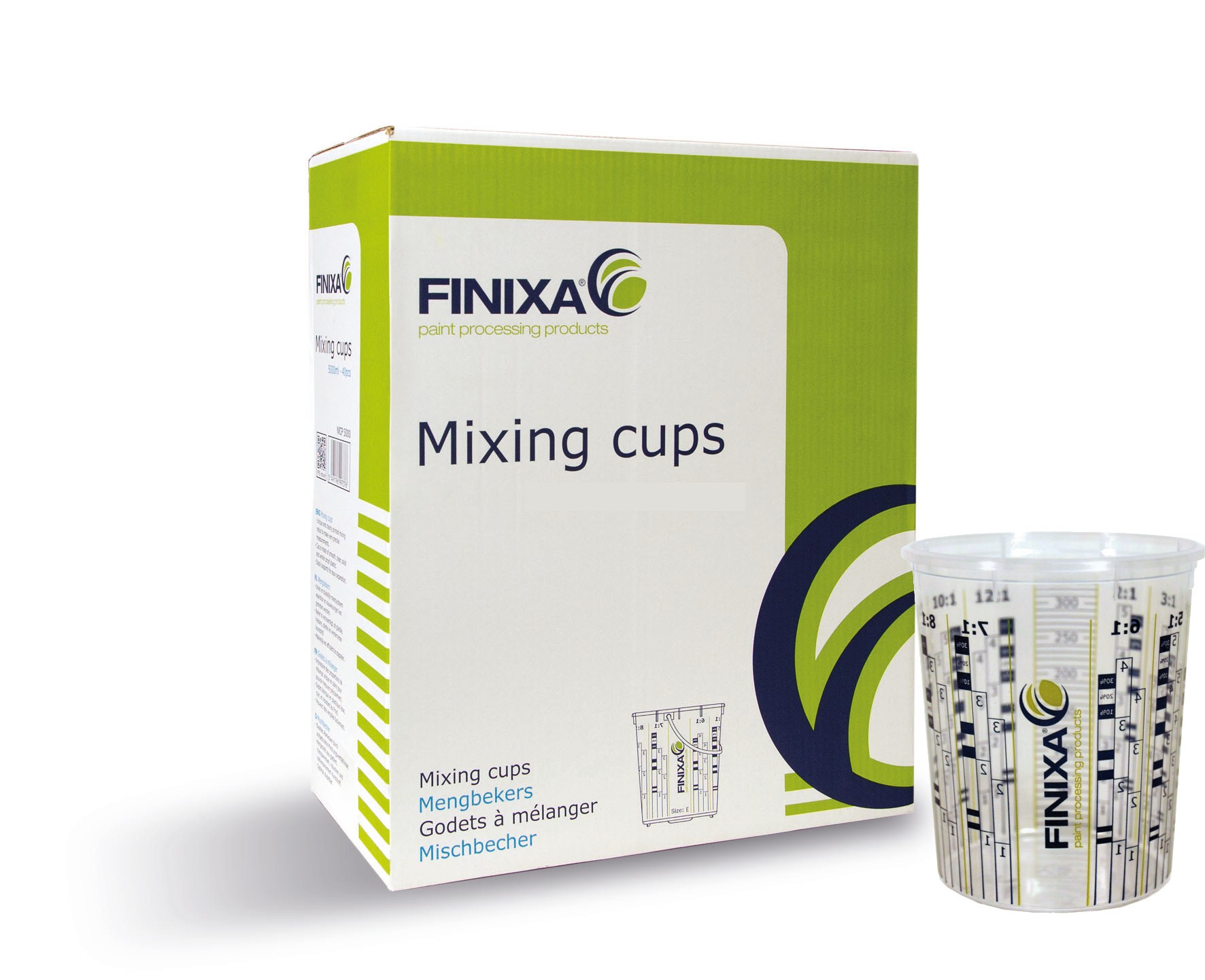 FINIXA Doos Mengbekers - 400ml - 200st.