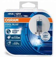 OSRAM H4 Jeu De Lampes Cool Blue Boost 12v 80w + 50