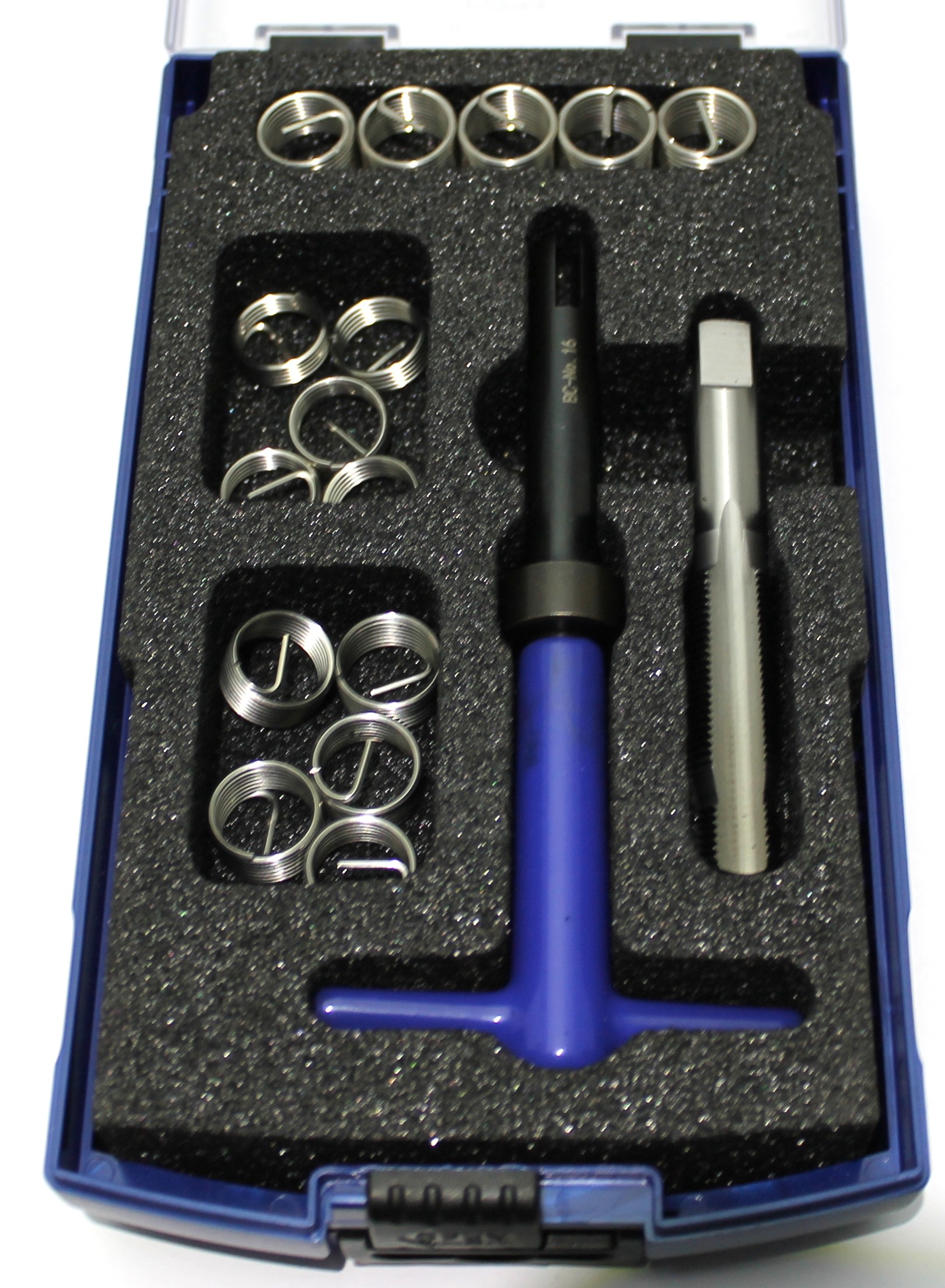 KS Tools 150.1280 Bougie-Schroefdraad Reparatieset 16-Delig - Voor Uitgescheurde Draad