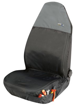 WALSER Seat Cover, Single Seat, Black/Grey, Water Repellent, Polyester