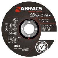 ABRACS Disque à Tronçonner St/acier Inoxydable Edition Noire 115x1,0x22,2 (1er)