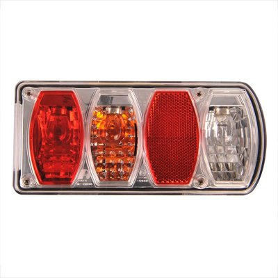 PROPLUS Taillight Right 6 Functions, 222x100mm, Incl 12v Bulbs