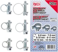 BGS TECHNIC Assortiment Spanklemmen, Ø6-16mm, 30-delig