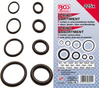 BGS TECHNIC Assortiment O-ringen, Ø3-22mm, 225-delig