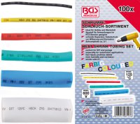 BGS TECHNIC Couleurs Assorties Gaines Thermorétractables, 100 Pièces