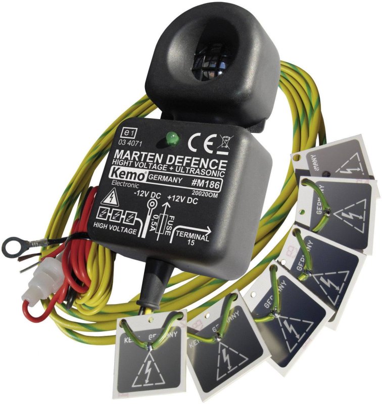 KEMO Marter Verjager Voor Auto 12v Met Elektro-plaatjes En Ultrasoon Geluid