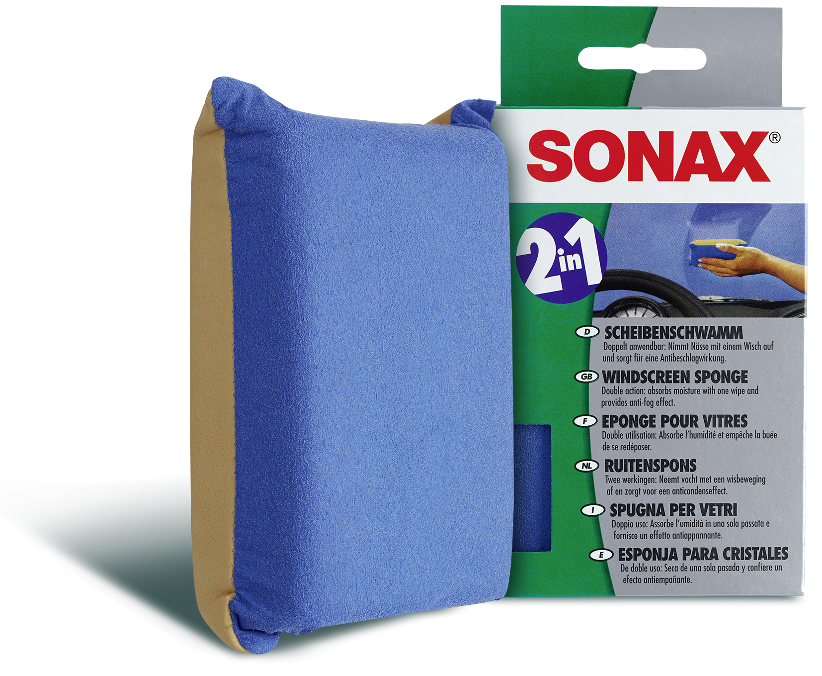 SONAX 2-in-1 Ruitenspons