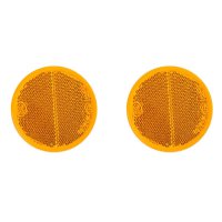 PROPLUS Reflector Orange Self-adhesive, Ø60mm, 2 Pieces