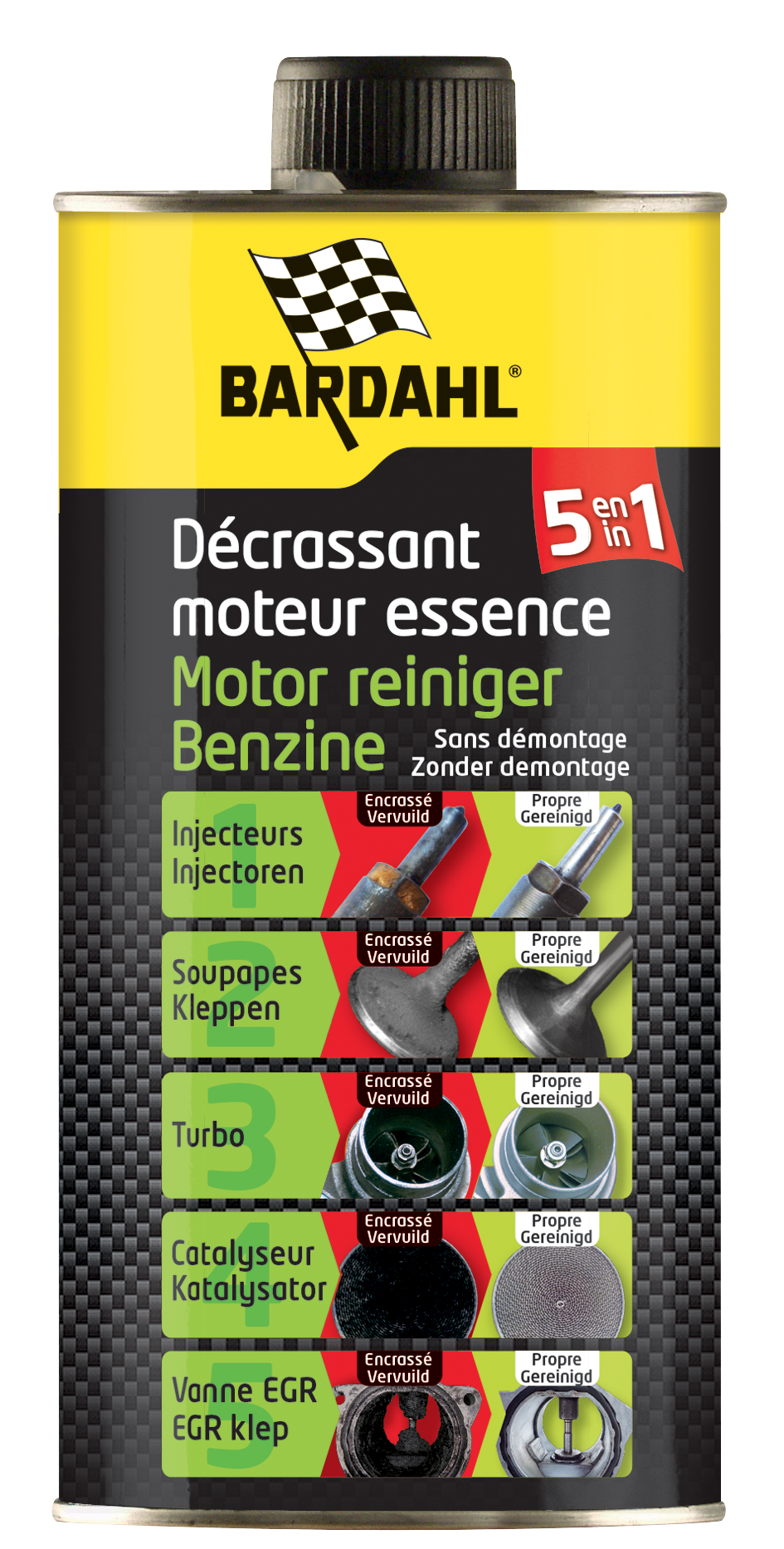 Nettoyant moteur diesel Bardahl 9357B 5 en 1 500 ml - nettoyant système  pour mot