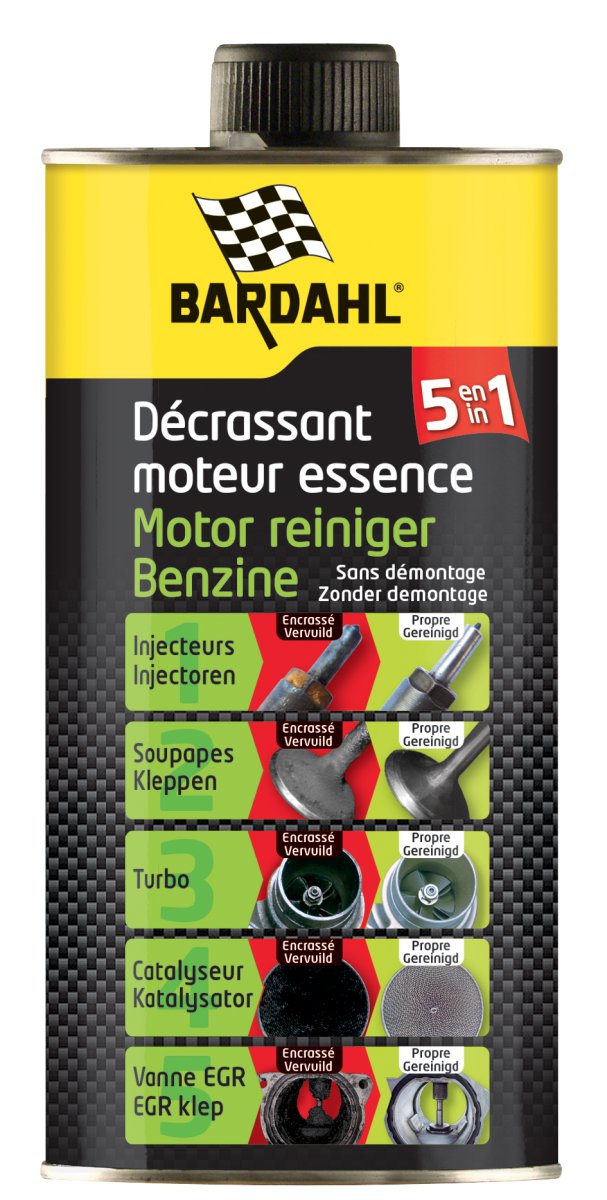 BARDAHL Nettoyant Moteur Essence 5 En 1, 1l - Huile et additifs