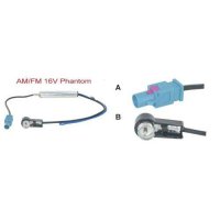 Adaptateur D'antenne SINATEC Am/fm 16v Phantom Fakra Mâle -> Iso 50Ω Mâle