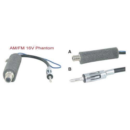 SINATEC Antenne Adapter Am/fm 16v Phantom Iso 50Ω Vrouwelijk -> Din Mannelijk