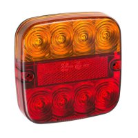 PROPLUS Tail Light With 5 Functions In Led, 12v, 107x107mm