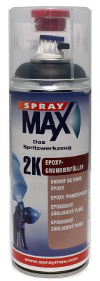 SPRAYMAX 2k Vulprimer Epoxy Zwart, Spuitbus 400ml
