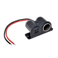 SINATEC Surface Mount Car Cigarette Lighter Socket+2xusb, 12v/24v