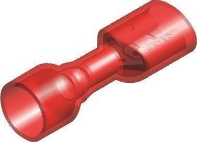 Thermoseal Nylon Kabelschoen Vrouw Rood, 6,3mm (5st)