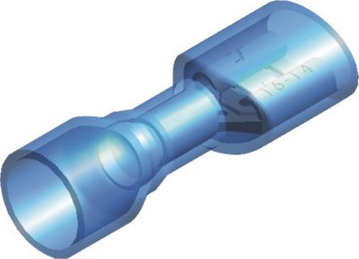 Thermoseal Nylon Kabelschoen Vrouw Blauw, 6,3mm (5st)