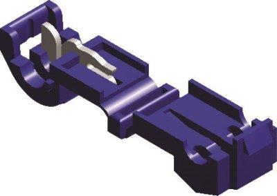 Nylon Klik-in Connector Blauw (5st)