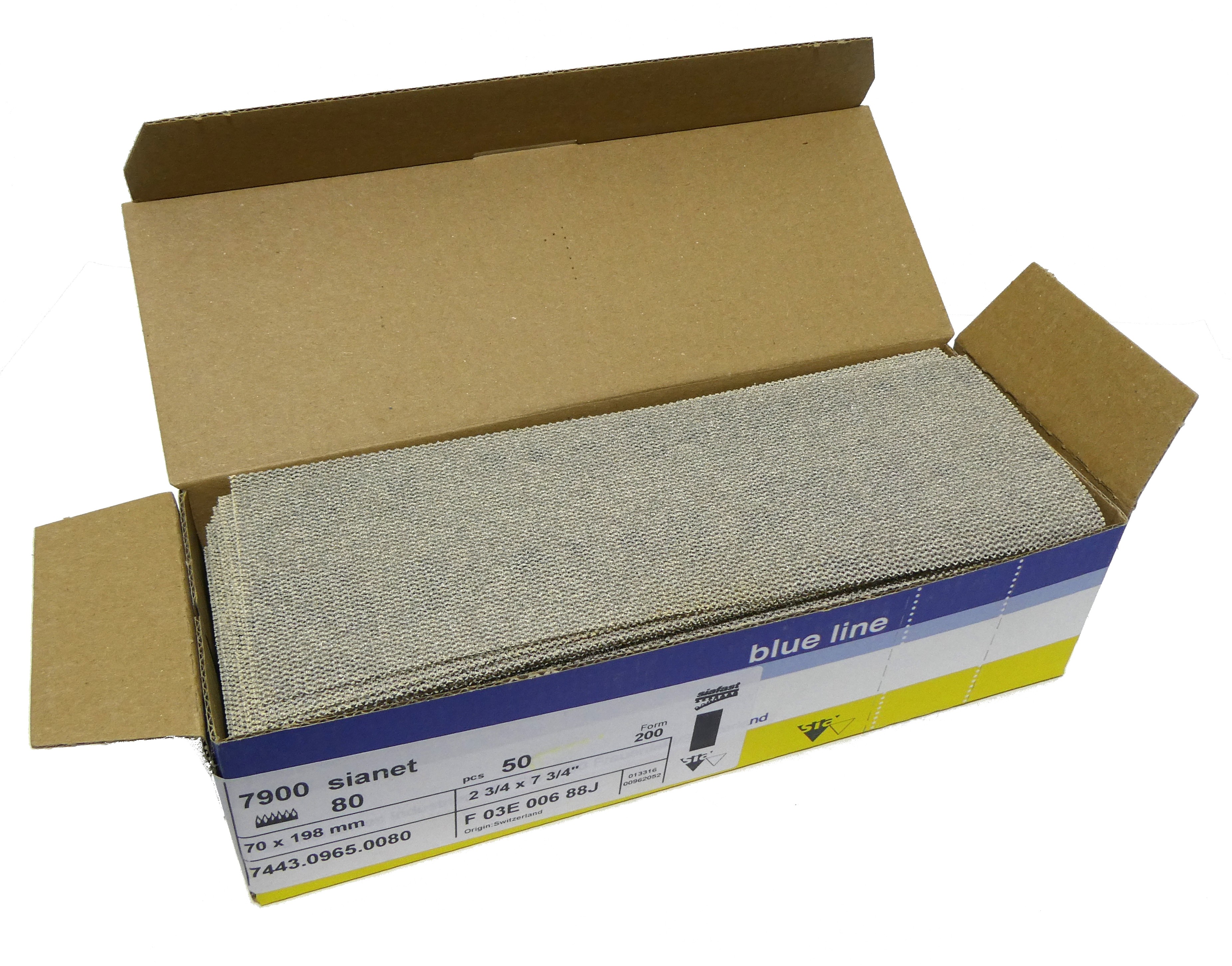 staking prijs lening SIA ABRASIVES Sianet 7900 Schuurstroken, 70x198mm, K320 (50st)