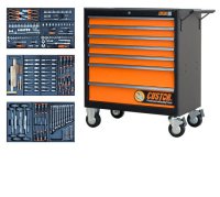 CUSTOR Tool Trolley King Size, 3 Drawer Filled, 13 Modules