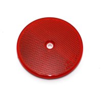 AEB Reflector Red Round 75mm, Self-adhesive and Screwable M5