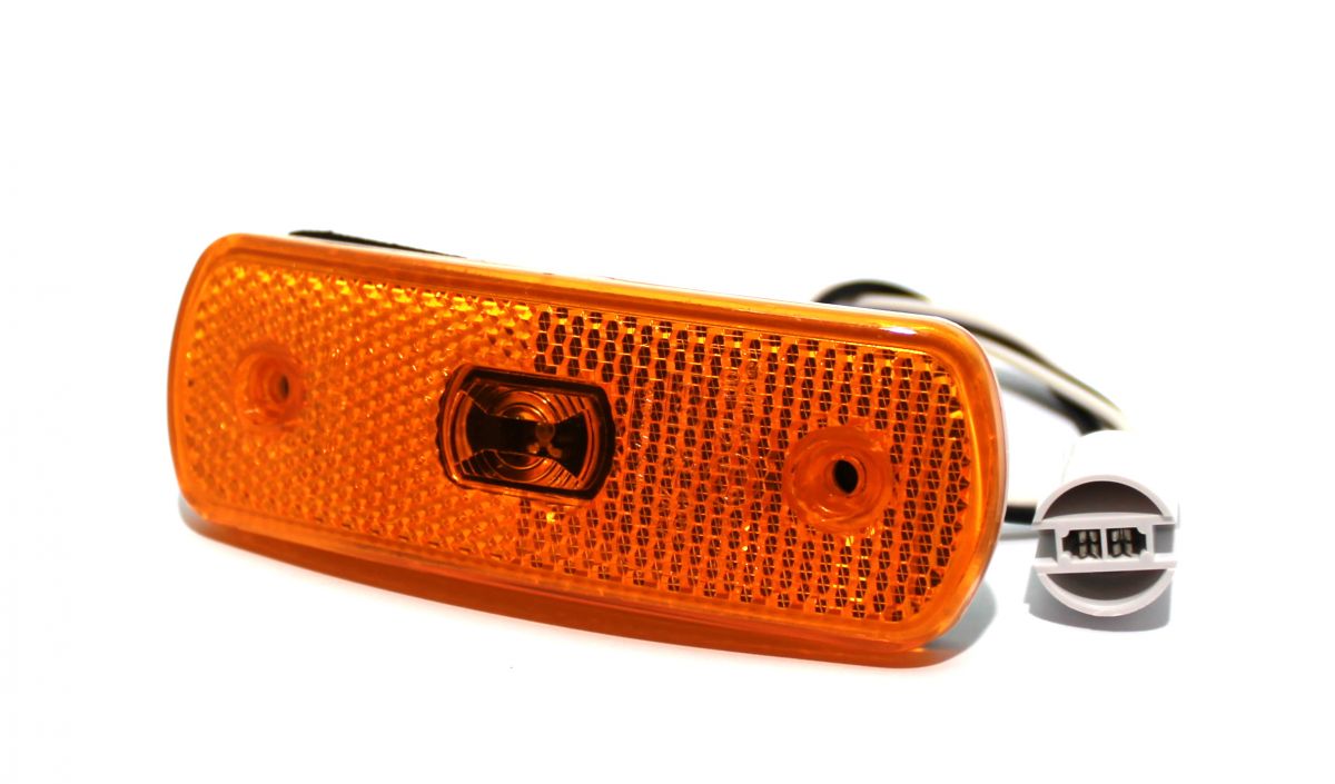 Feu De Balisage AEB Orange Avec Connecteur, 104x36x20mm