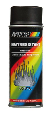 MOTIP PEINTURE HAUTE TEMPÉRATURE NOIR 650°C 400ML (1PC)