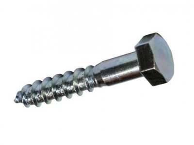 WOOD SCREW ELECTROLITIC ZINC PLATED M10X100 (20PCS)