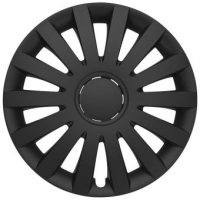 ALBRECHT Wheel hub cap set Ml 15" Wind Matt Black
