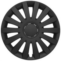 ALBRECHT Wheel hub cap set Ml 16" Wind Matt Black